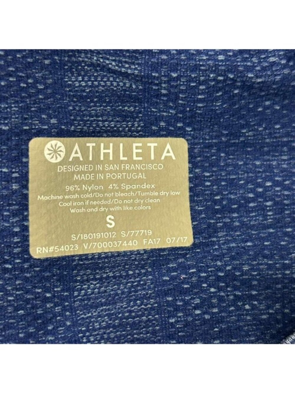 Athleta Women's Small Long Sleeve Speedlight Heather Blue Top Ruched Crewneck - Picture 4 of 14
